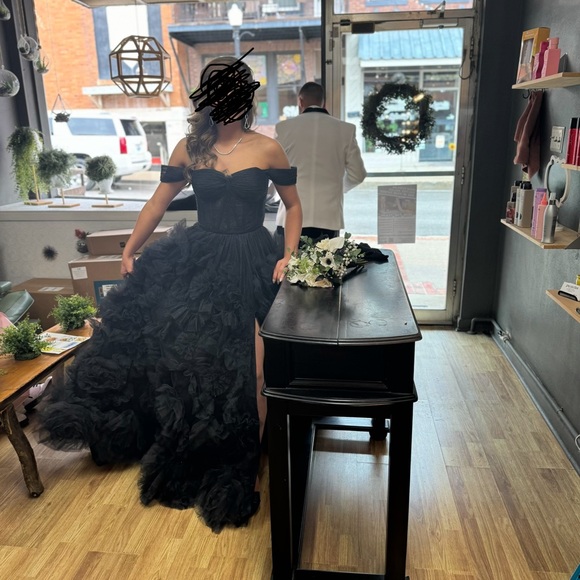 Sherri Hill Black Prom Dress - Picture 3 of 3